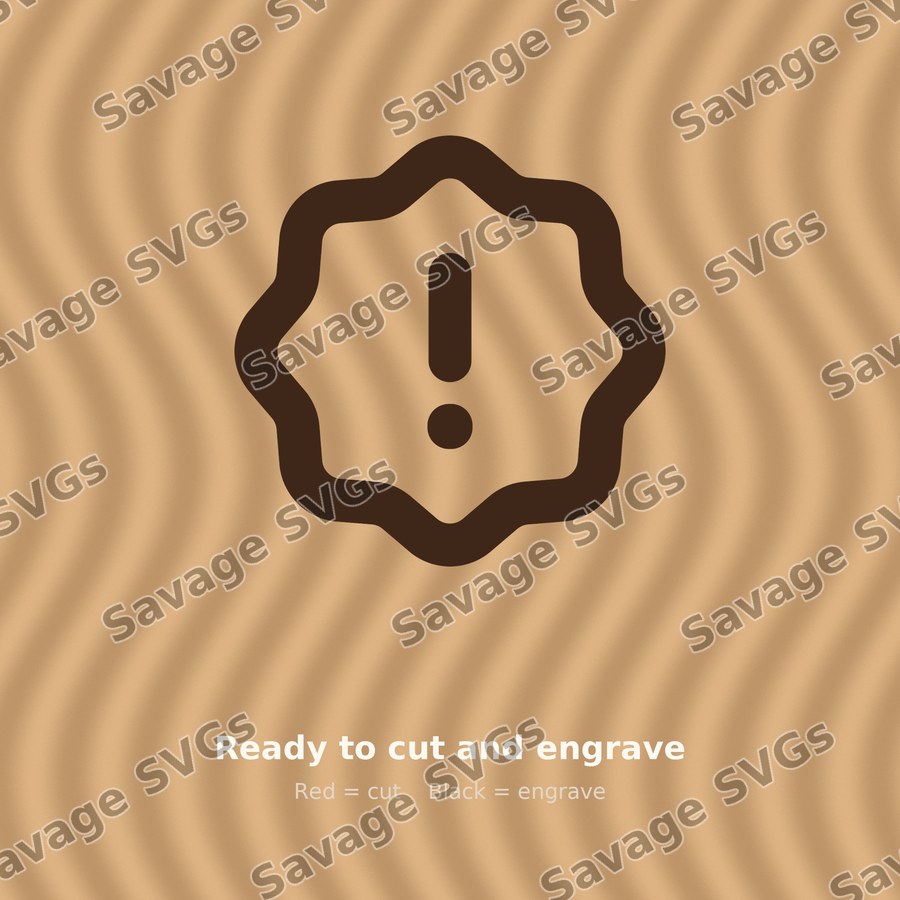Warning Badge Icon