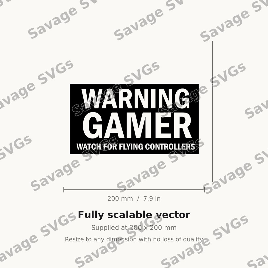Warning Gamer Sign