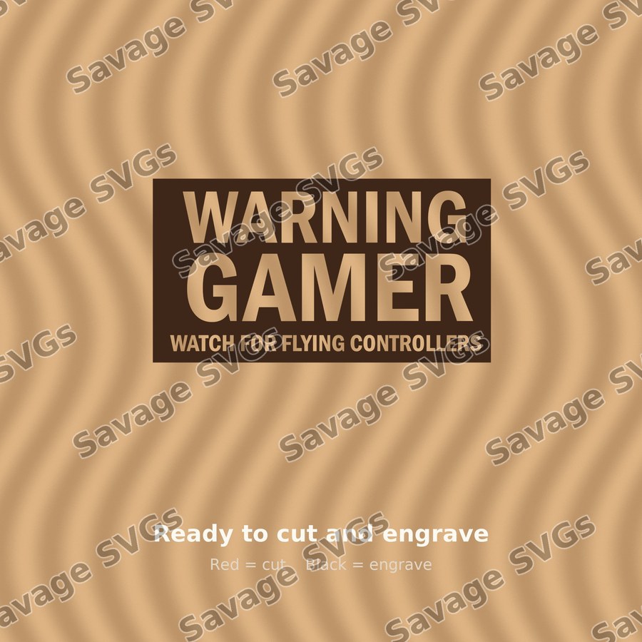 Warning Gamer Sign