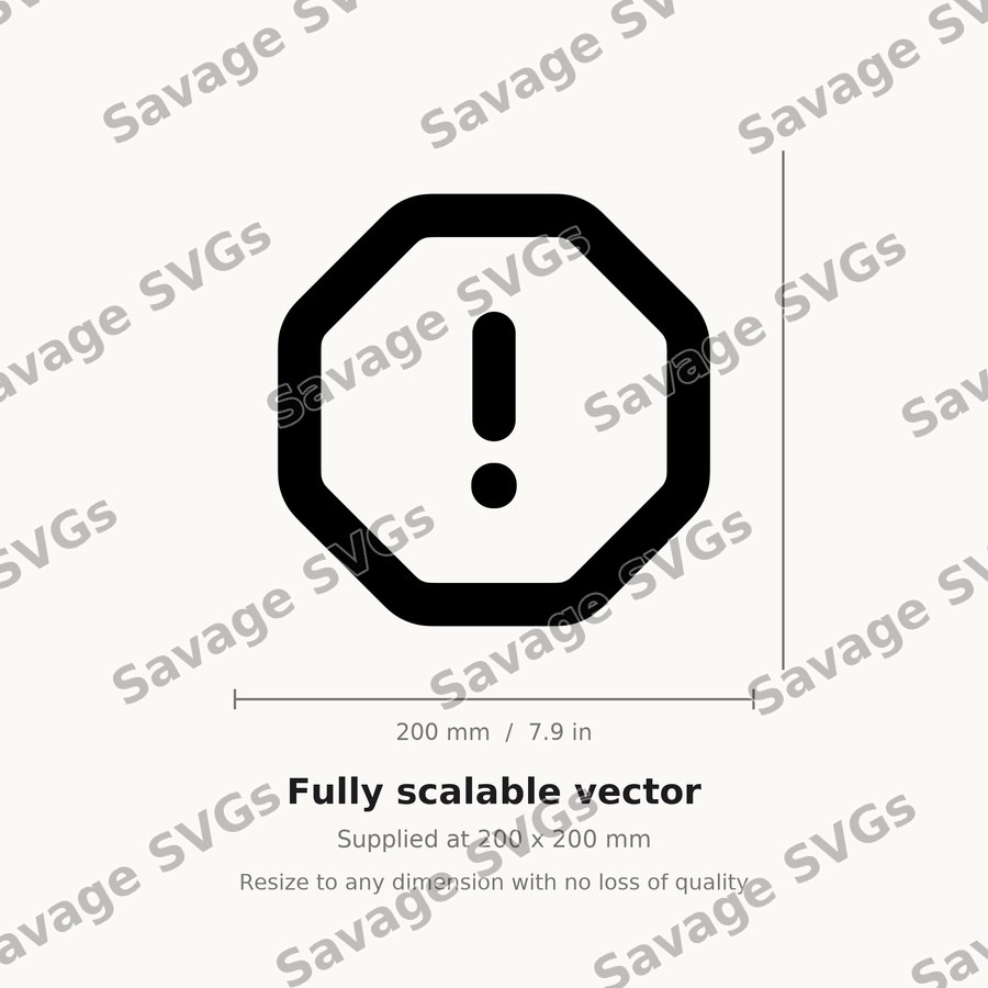 Warning Octagon Sign