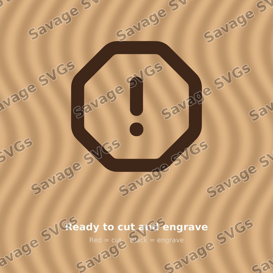 Warning Octagon Sign