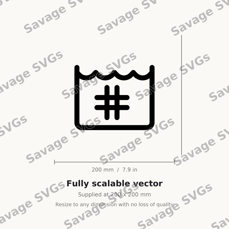 Wavy Hashtag Icon