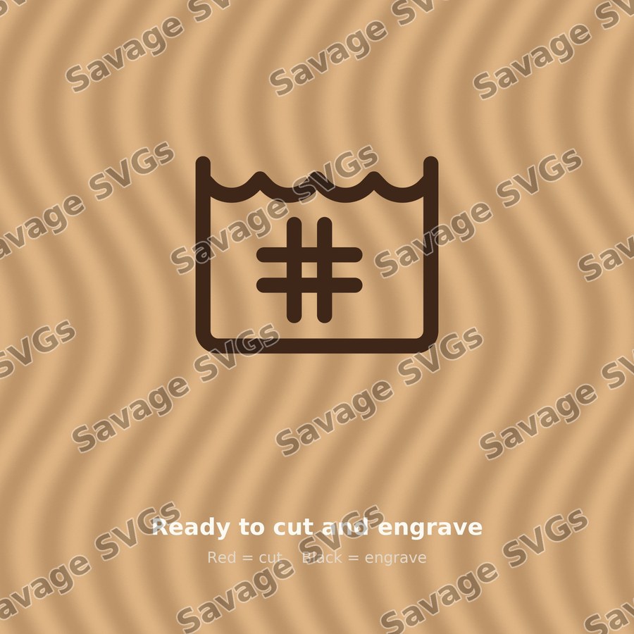 Wavy Hashtag Icon