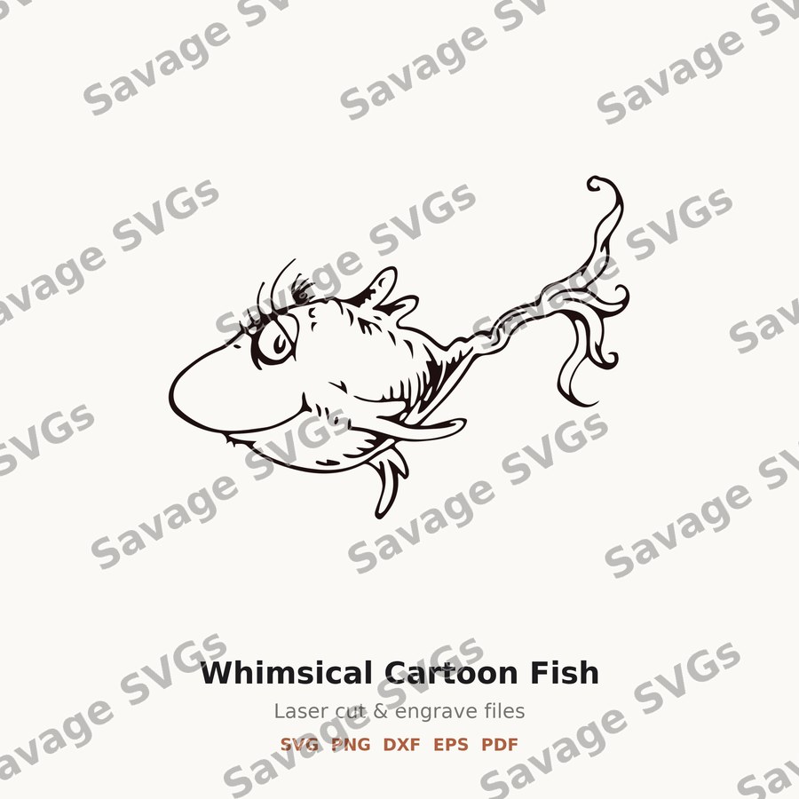 Whimsical Cartoon Fish