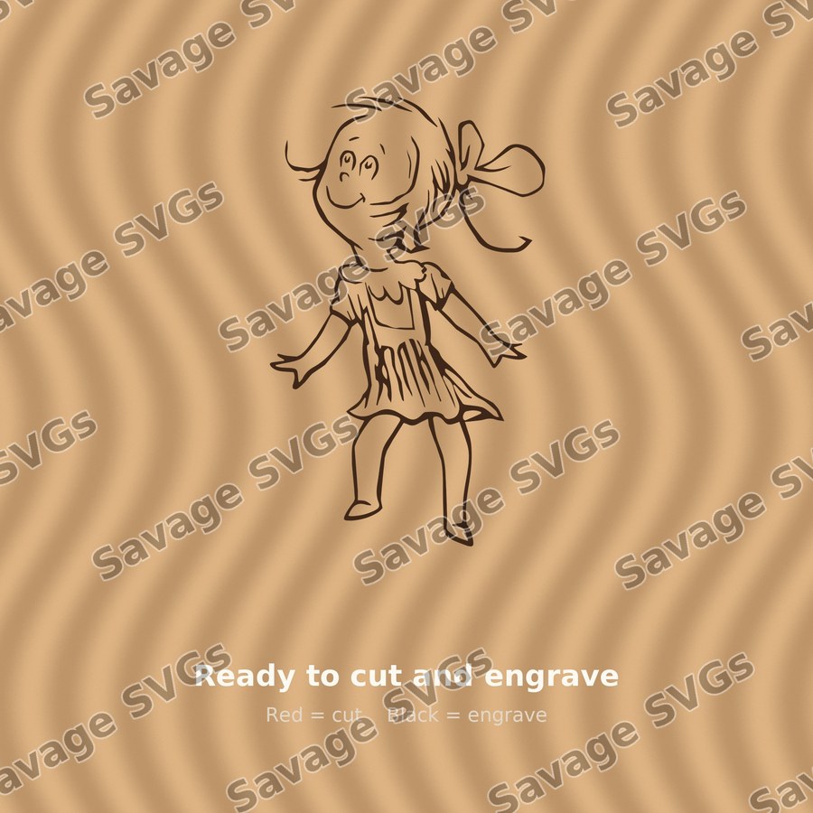Whimsical Cartoon Girl
