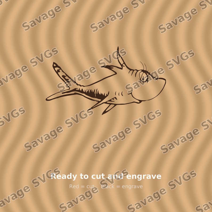 Whimsical Cartoon Shark