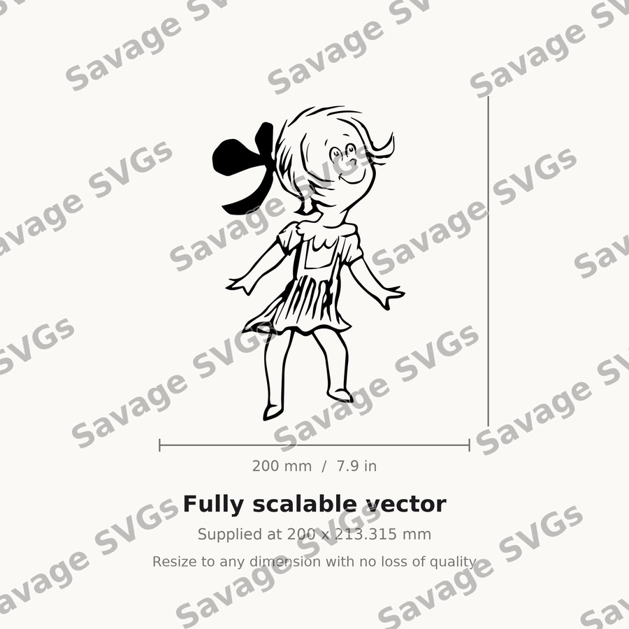 Whimsical Girl With Bow