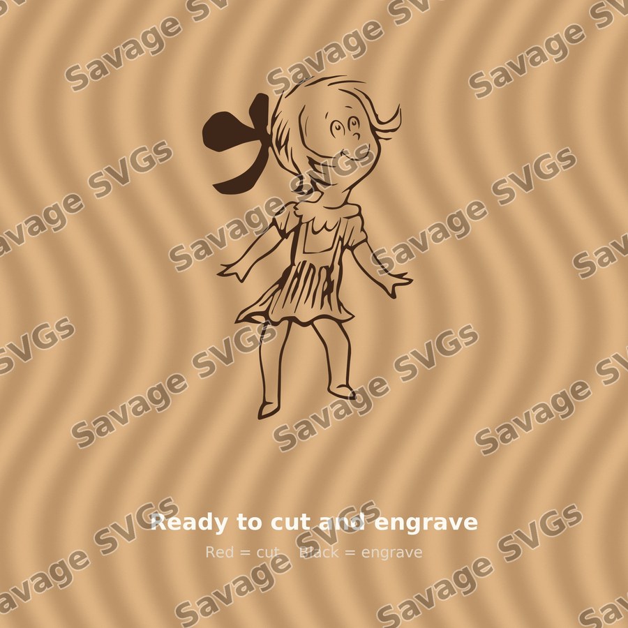 Whimsical Girl With Bow