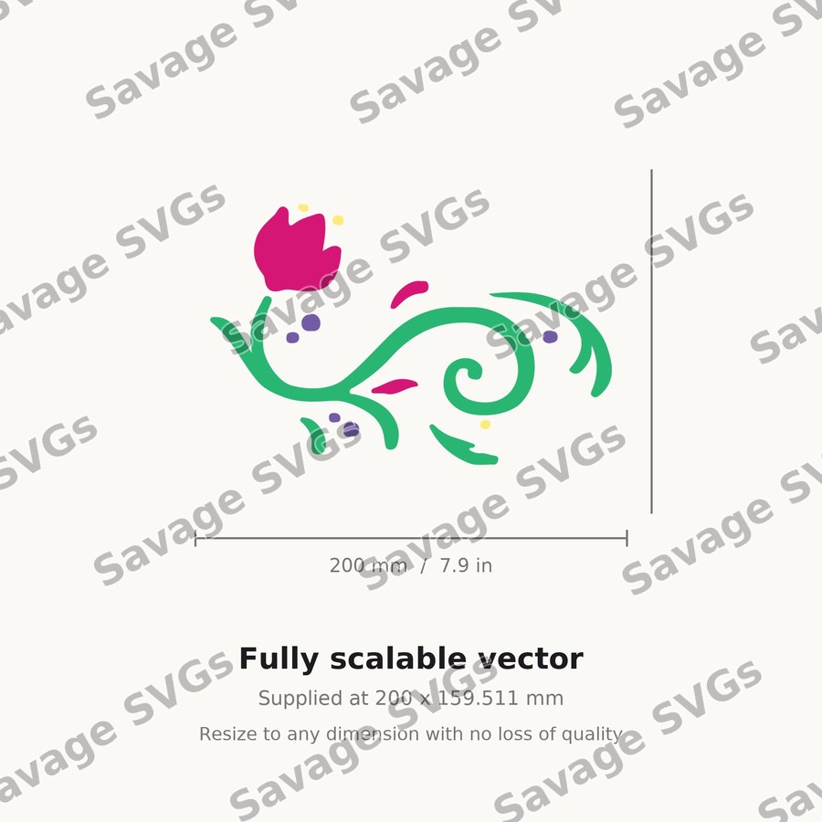 Whimsical Tulip Vine
