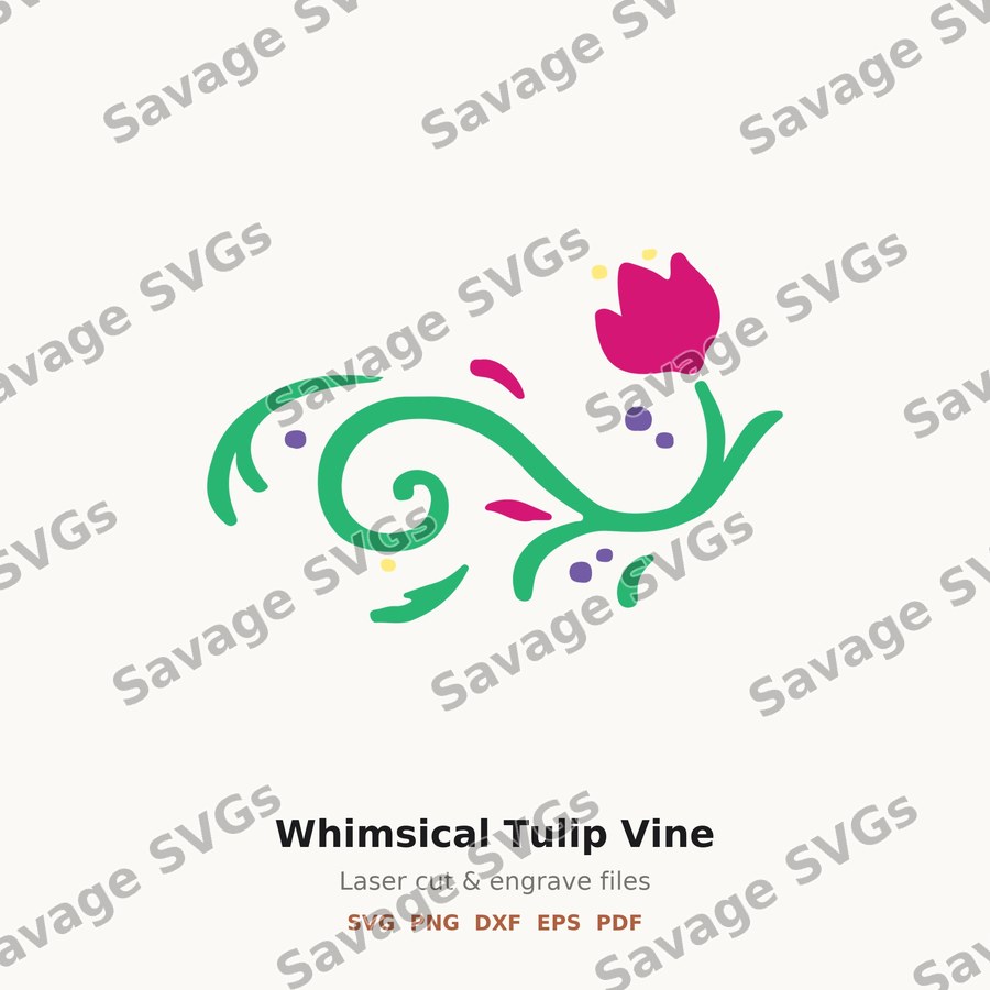 Whimsical Tulip Vine