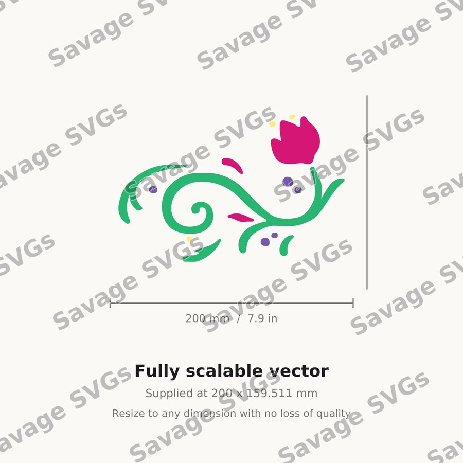 Whimsical Tulip Vine