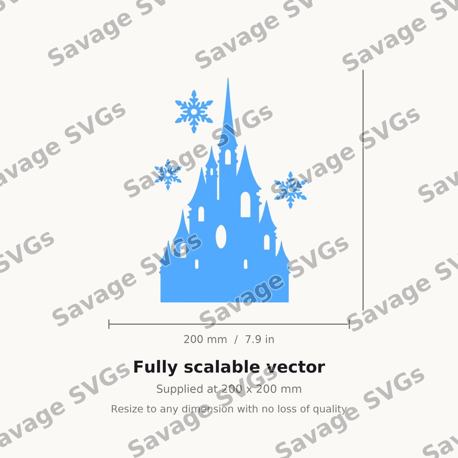 Winter Castle Silhouette