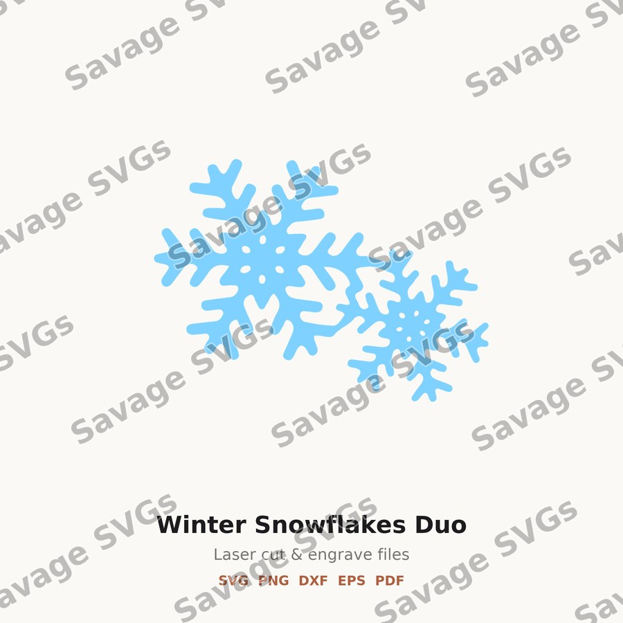 Winter Snowflakes Duo